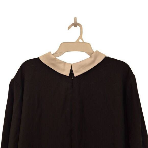 Victoria Beckham for Target Women's Black Polyester White Collared Bunny Dress - Picture 9 of 12